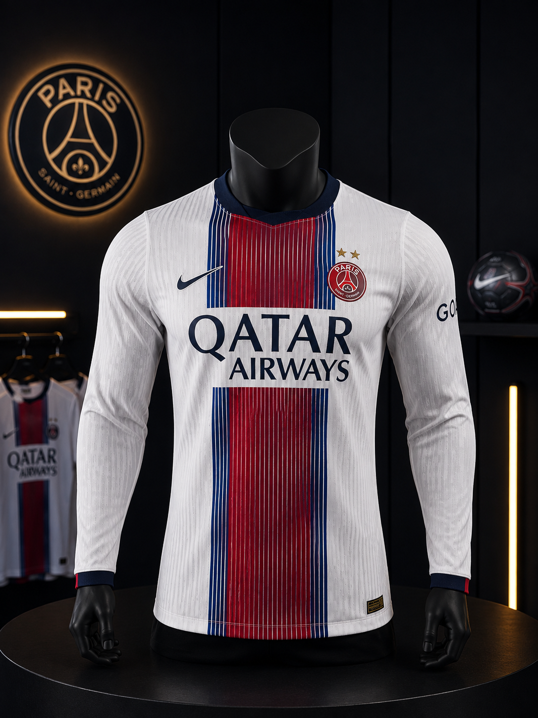 Maillot PSG extérieur 2026-2027 manches longues.