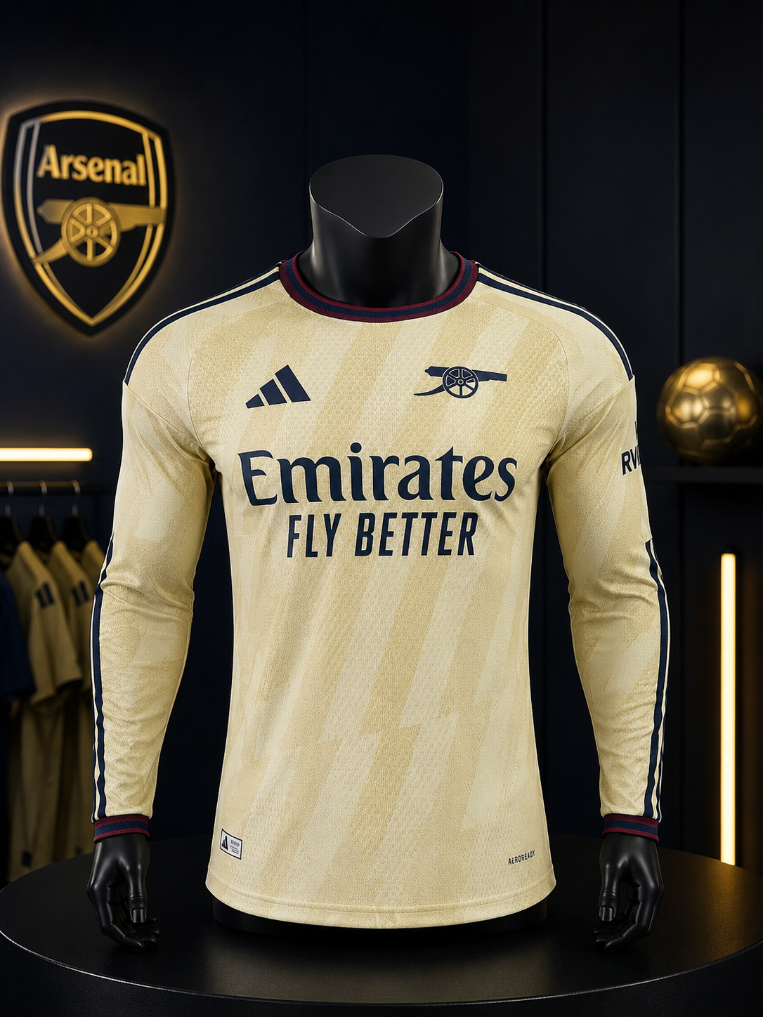 Arsenal 2026-27deuxième maillot extérieur manches longues.