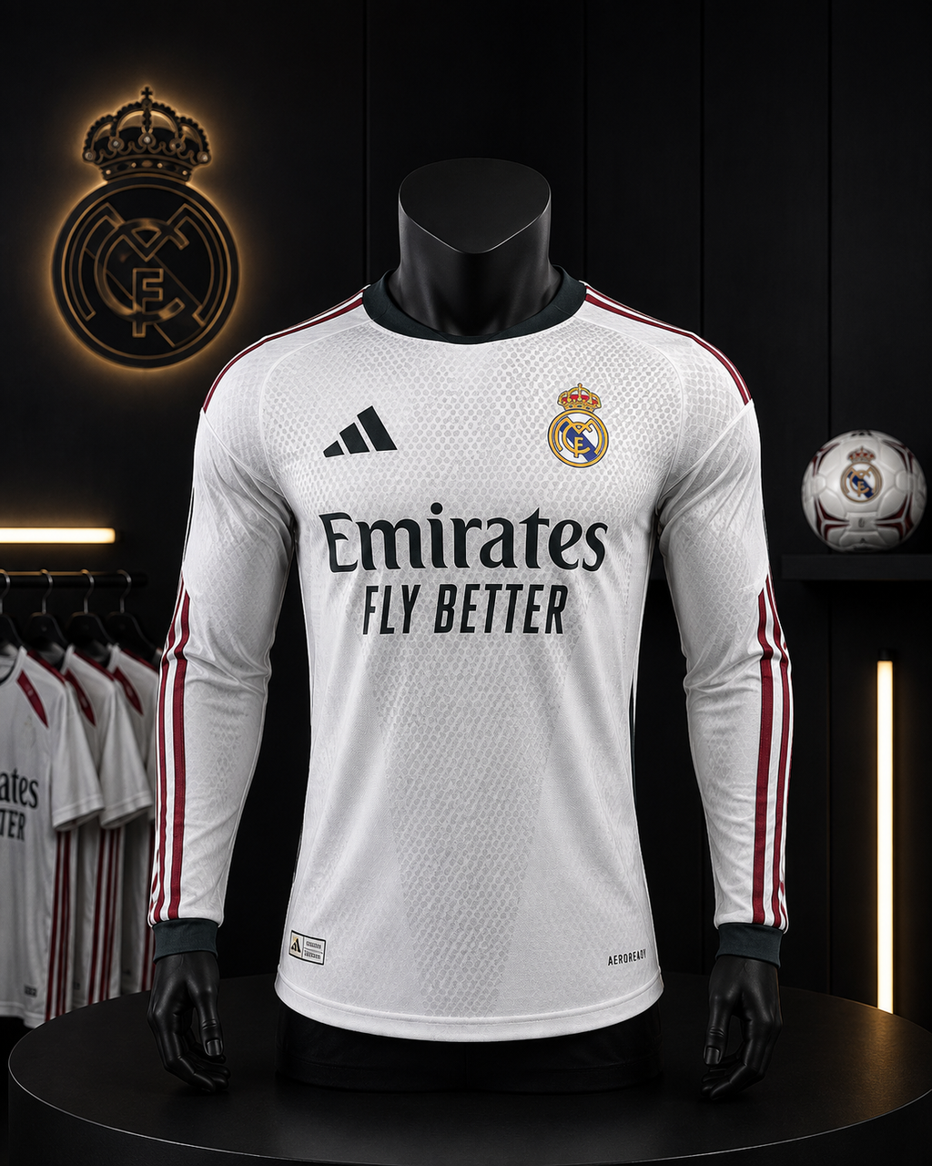 Maillot domicile Real Madrid 2026-27 manches longues
